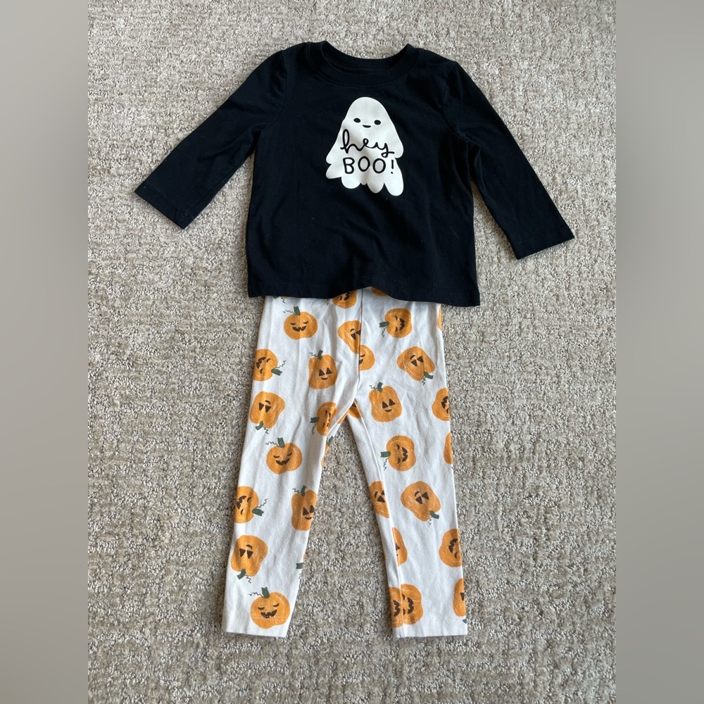 Halloween Outfit 2 piece long sleeve and pants. Toddler girl 18 months